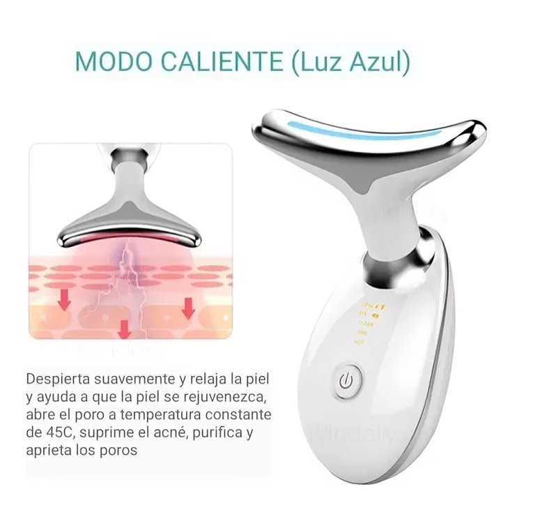 Masajeador Portátil Facial Belleza Papada Cuello Luz Roja