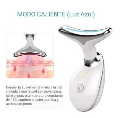 Masajeador Portátil Facial Belleza Papada Cuello Luz Roja